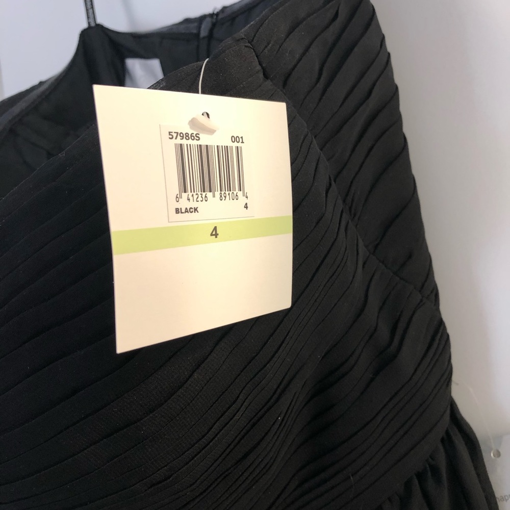 NWT Donna Morgan Black Strapless Chiffon Dress - Picture 5 of 6